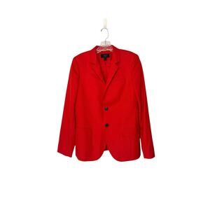 J.Crew Orange Women's Preppy Academia Italian Wool Flannel Ludlow Blazer Size 10